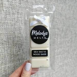 Sea Salt & Wood Sage Wax Melt. Melody's Melts
