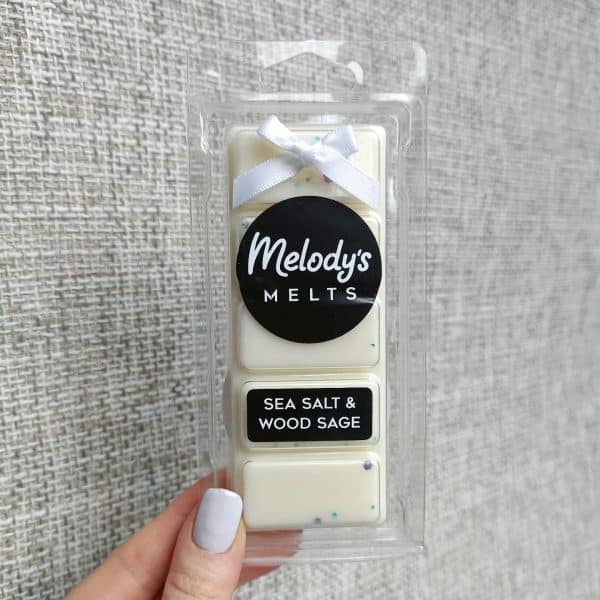 Sea Salt & Wood Sage Wax Melt. Melody's Melts